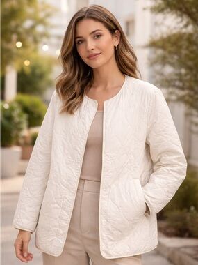 Koolaburra by UGG Women’s Reversible Sherpa Quilted Jacket Light Birch XXL (18)